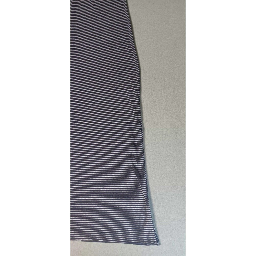 Old Navy Linen Blend Maxi Tshirt Dress XXL Navy Blue Stripes Coastal Nautical - Picture 5 of 11